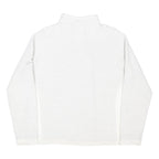 WEIRD FISH Womens White Cotton Blend Plain Pullover Crew Neck Jumper L Soft