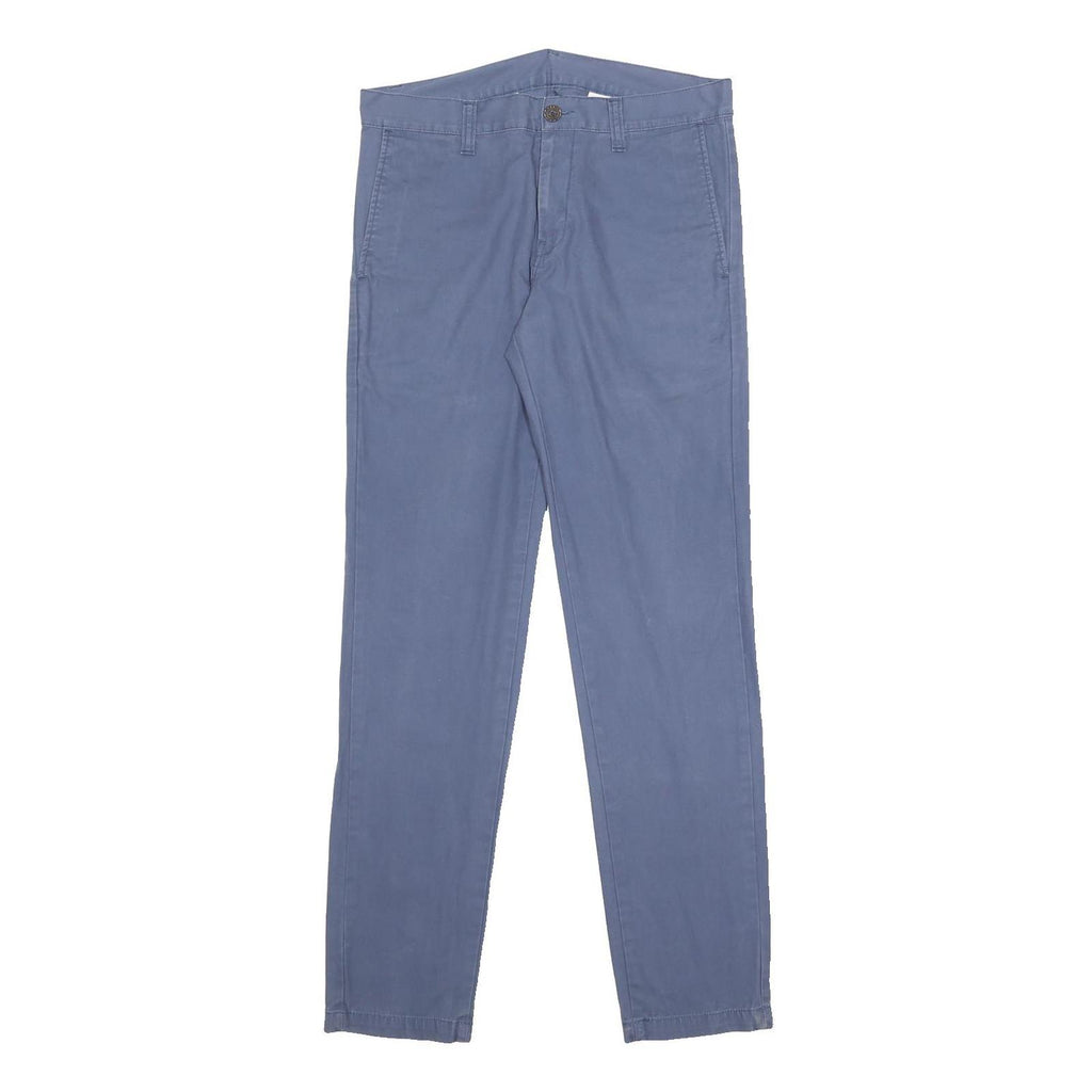 CARHARTT Mens Cotton Blue Slim Straight Trousers W31 L34 Casual Workwear