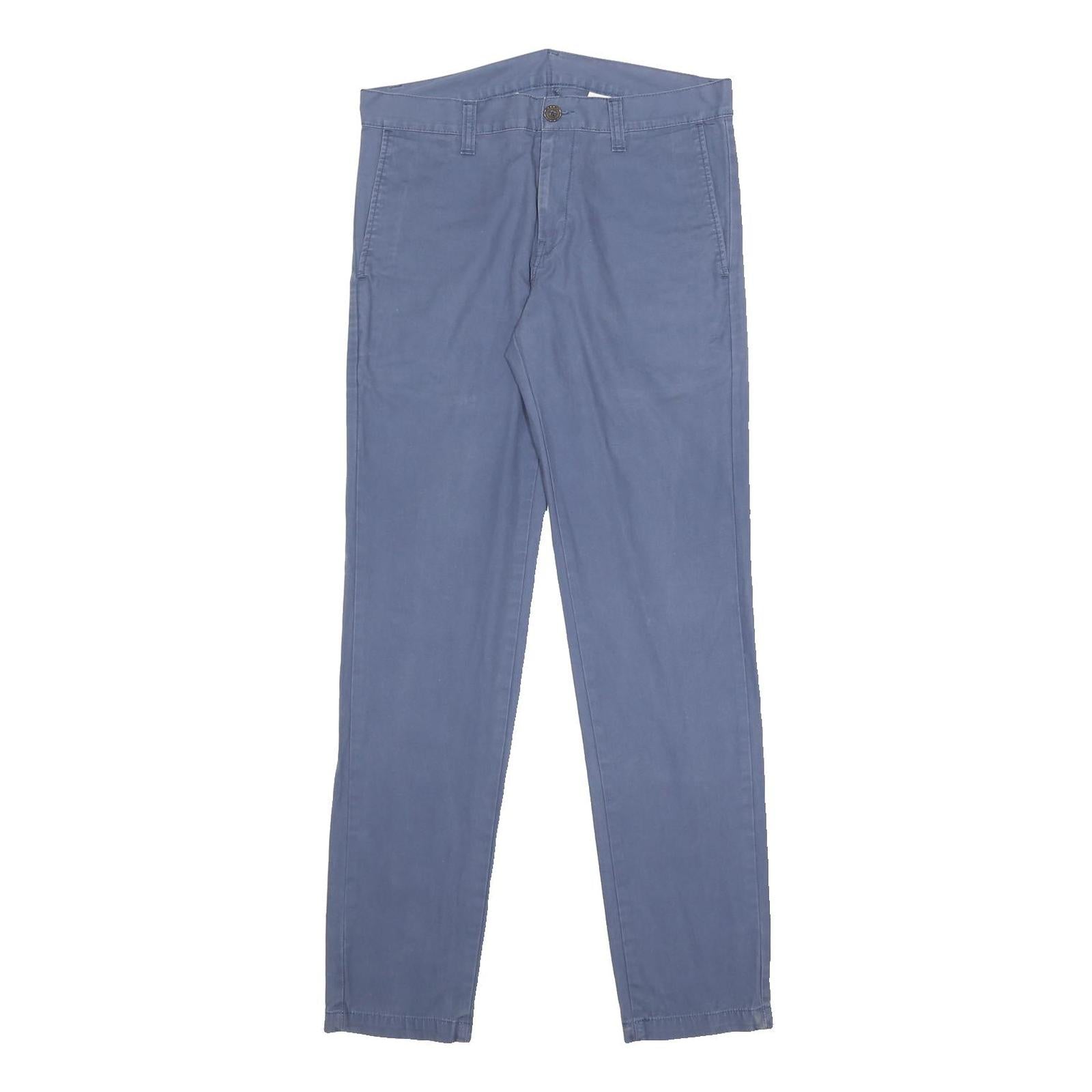 CARHARTT Mens Cotton Blue Slim Straight Trousers W31 L34 Casual Workwear
