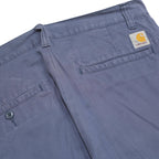 CARHARTT Mens Cotton Blue Slim Straight Trousers W31 L34 Casual Workwear