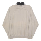 MASER Mens Beige Collared L Sweatshirt Cotton Blend Pullover Graphic Print