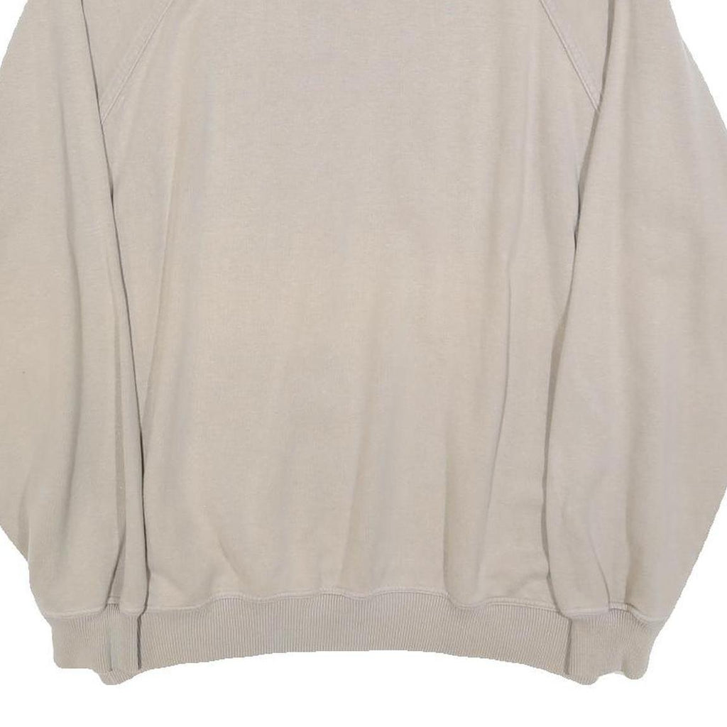 MASER Mens Beige Collared L Sweatshirt Cotton Blend Pullover Graphic Print