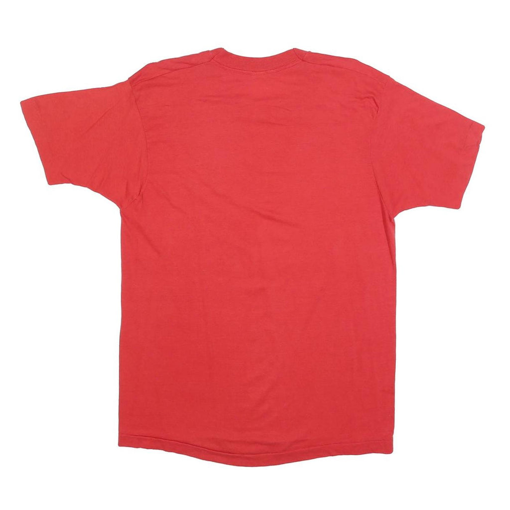 SCREEN STARS Womens Red Graphic T-Shirt XL Short Sleeve Crew Neck Vintage Style