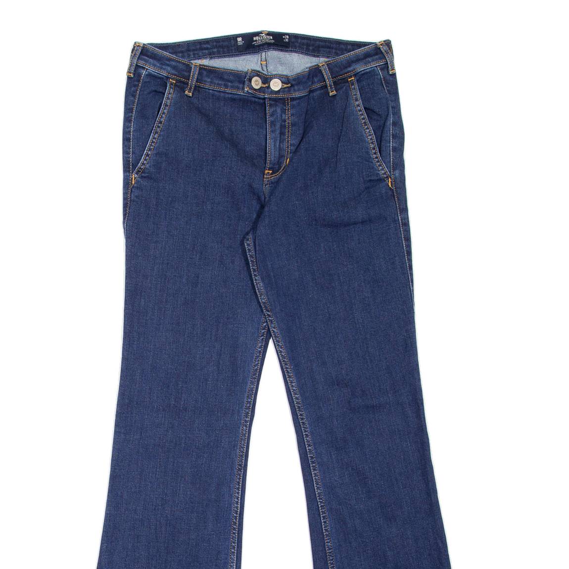 HOLLISTER Low Rise Womens Jeans Blue Regular Flared W29 L31