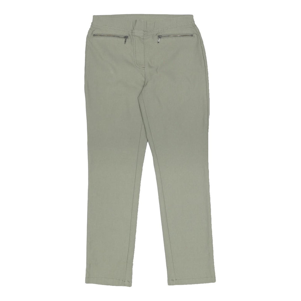 COTTON TRADERS Womens Woven Viscose Blend Sage & Green Slim Fit Tapered Trousers