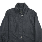 Womens Black Jacket UK 18 Polyester Zip Plain Casual Lightweight Outerwear