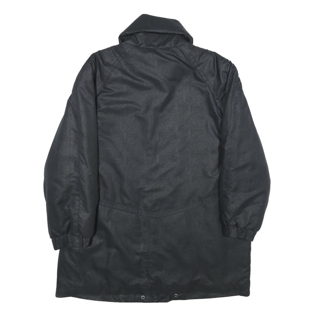 Womens Black Jacket UK 18 Polyester Zip Plain Casual Lightweight Outerwear