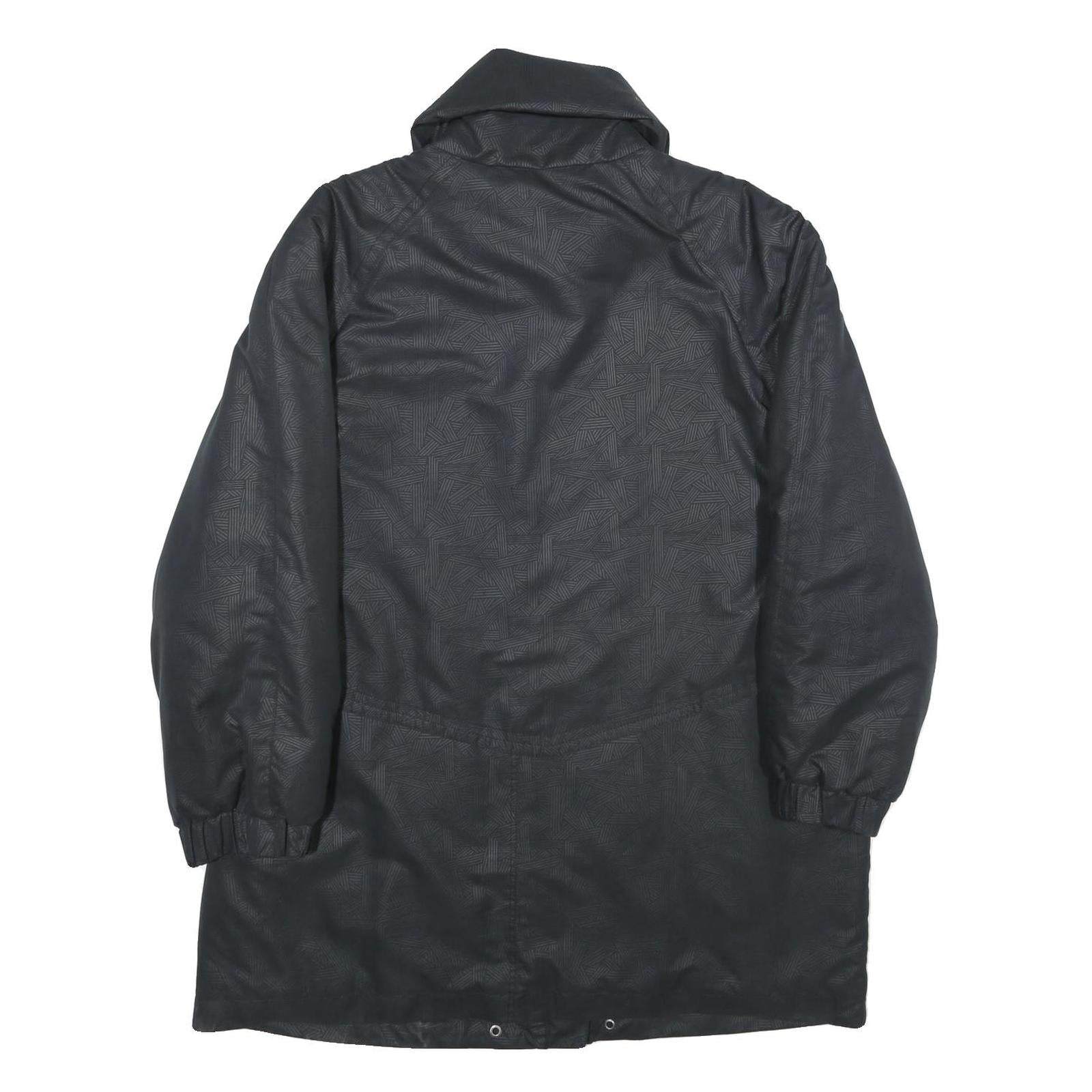 Womens Black Jacket UK 18 Polyester Zip Plain Casual Lightweight Outerwear