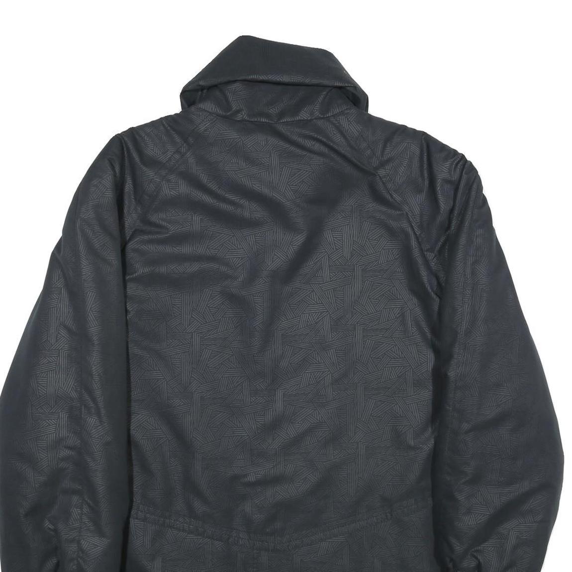 Womens Black Jacket UK 18 Polyester Zip Plain Casual Lightweight Outerwear