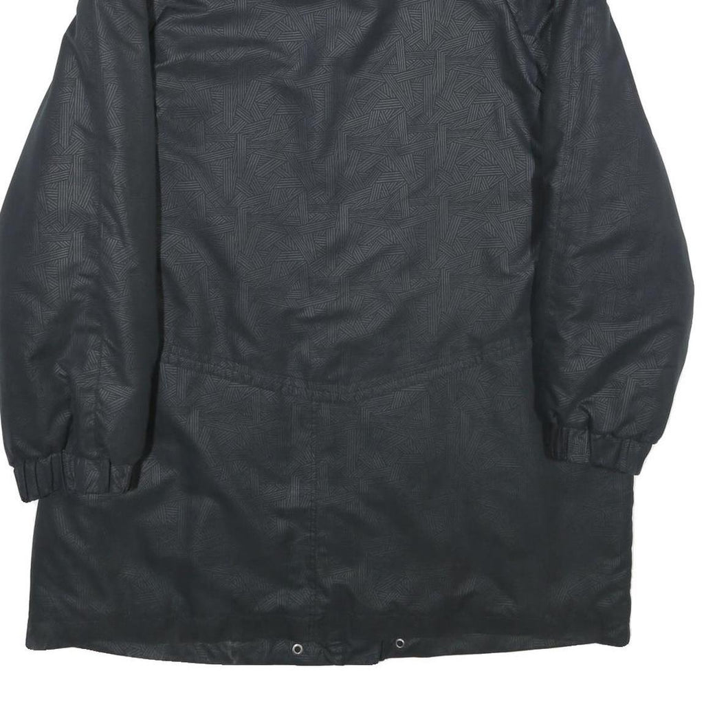 Womens Black Jacket UK 18 Polyester Zip Plain Casual Lightweight Outerwear