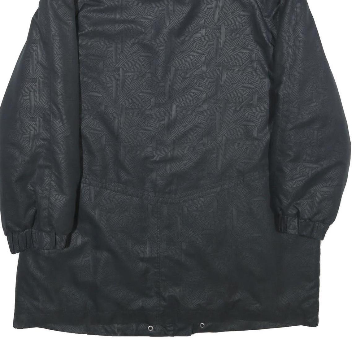 Womens Black Jacket UK 18 Polyester Zip Plain Casual Lightweight Outerwear