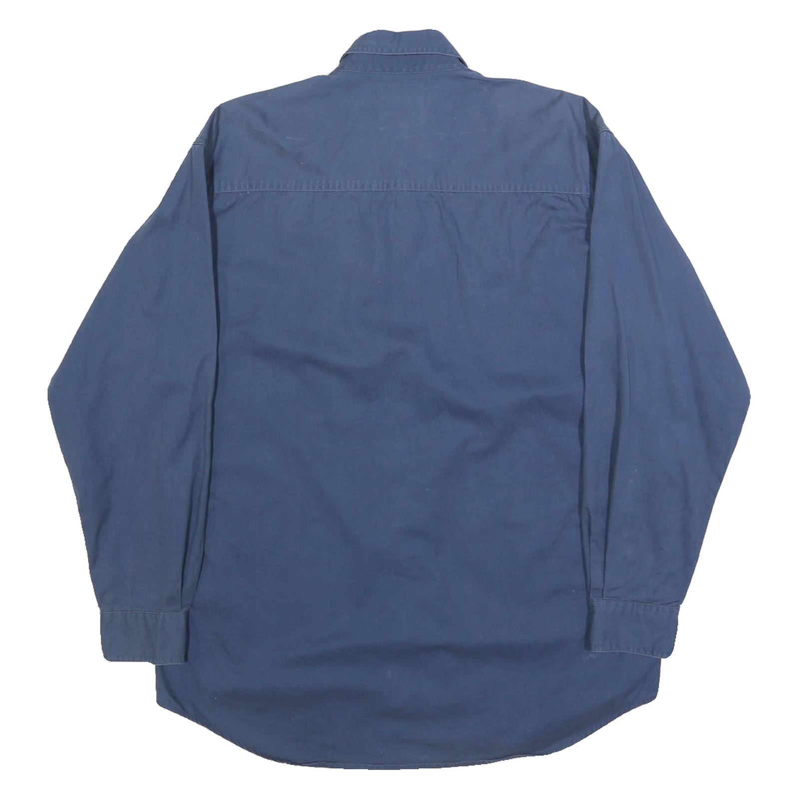 CHASE AUTHENTICS Mens Blue Cotton Button-Down Shirt M Casual Long Sleeve