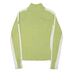LOLE Womens Green & Cream Plain Pullover Crew Neck Basic Knit S Cotton Blend