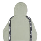 ELLESSE Womens Sage Green Logo Tape Sleeve Cropped Hoodie UK 6 Casual Sweatshirt