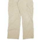 CARHARTT Mens Beige Relaxed Fit Cargo Trousers W34 L30 Cotton Blend Zip