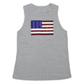 MODERN LUX Womens Grey Graphic Sleeveless Crew Neck T-Shirt M Casual Summer