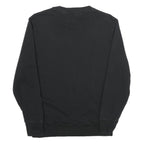 LEVI'S Mens Black Cotton Sweatshirt S Crew Neck Logo Print Casual