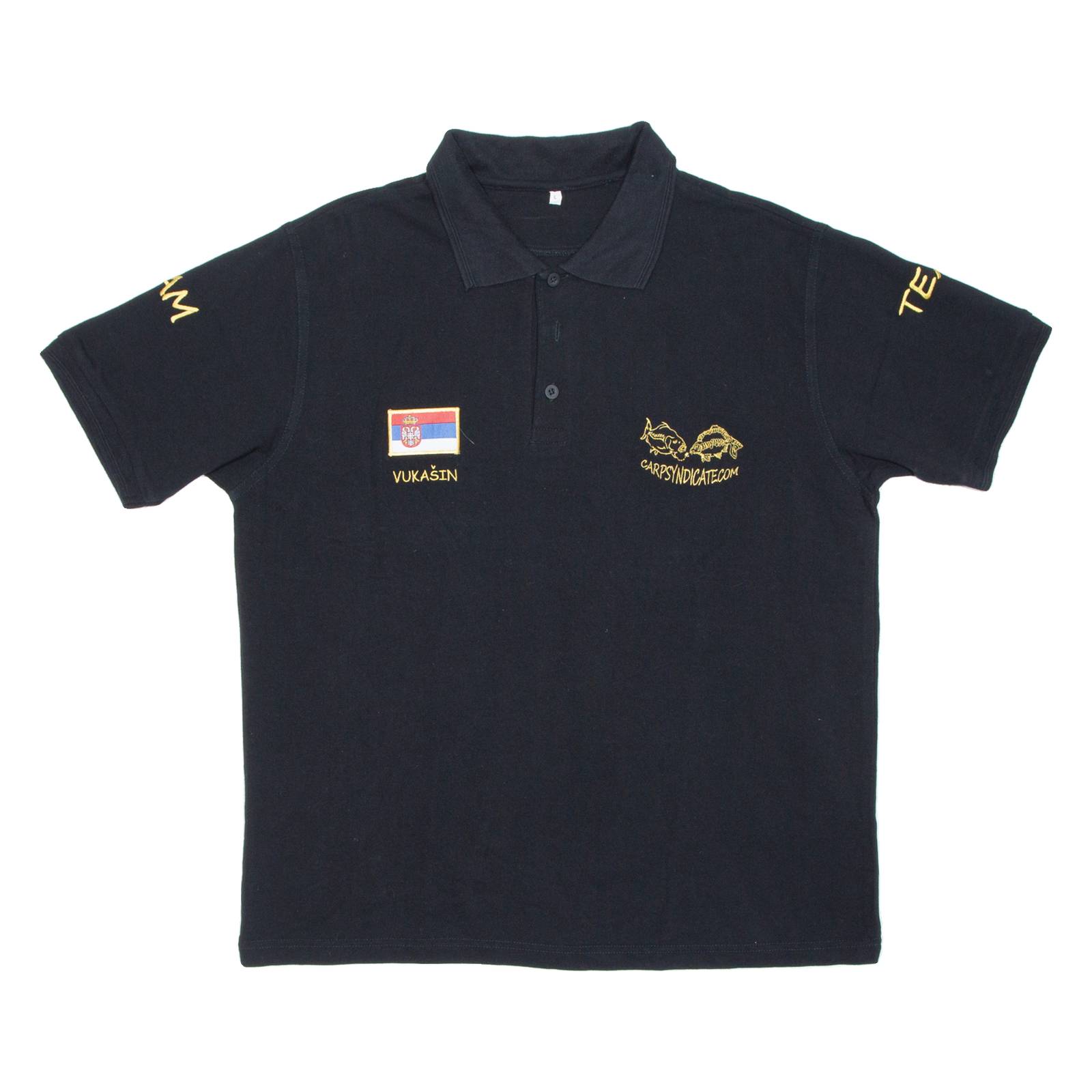 Mens Polo Shirt Black L