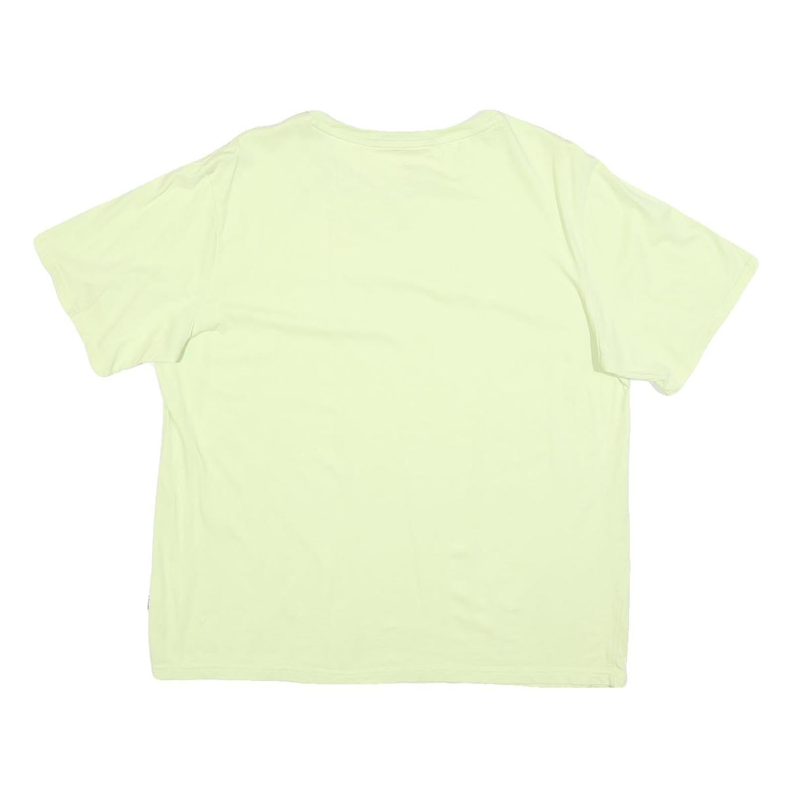 PUMA Womens Lime Green T-Shirt L Short Sleeve Crew Neck Cotton Blend Graphic