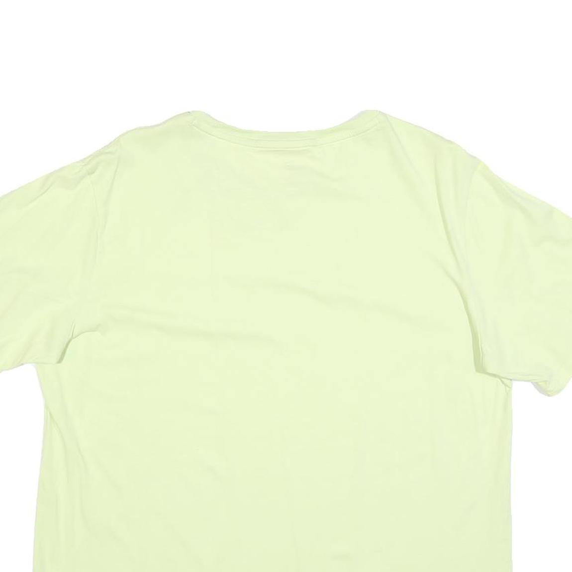 PUMA Womens Lime Green T-Shirt L Short Sleeve Crew Neck Cotton Blend Graphic