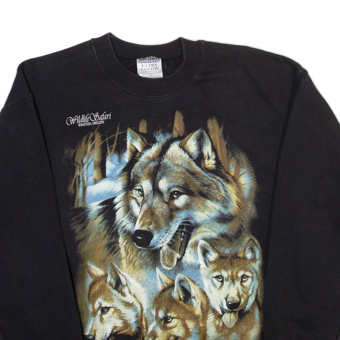GILDAN Snow Dogs Mens Sweatshirt Black M
