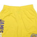 NBA Mens Shorts Yellow Los Angeles Lakers James 6 Sports L W30