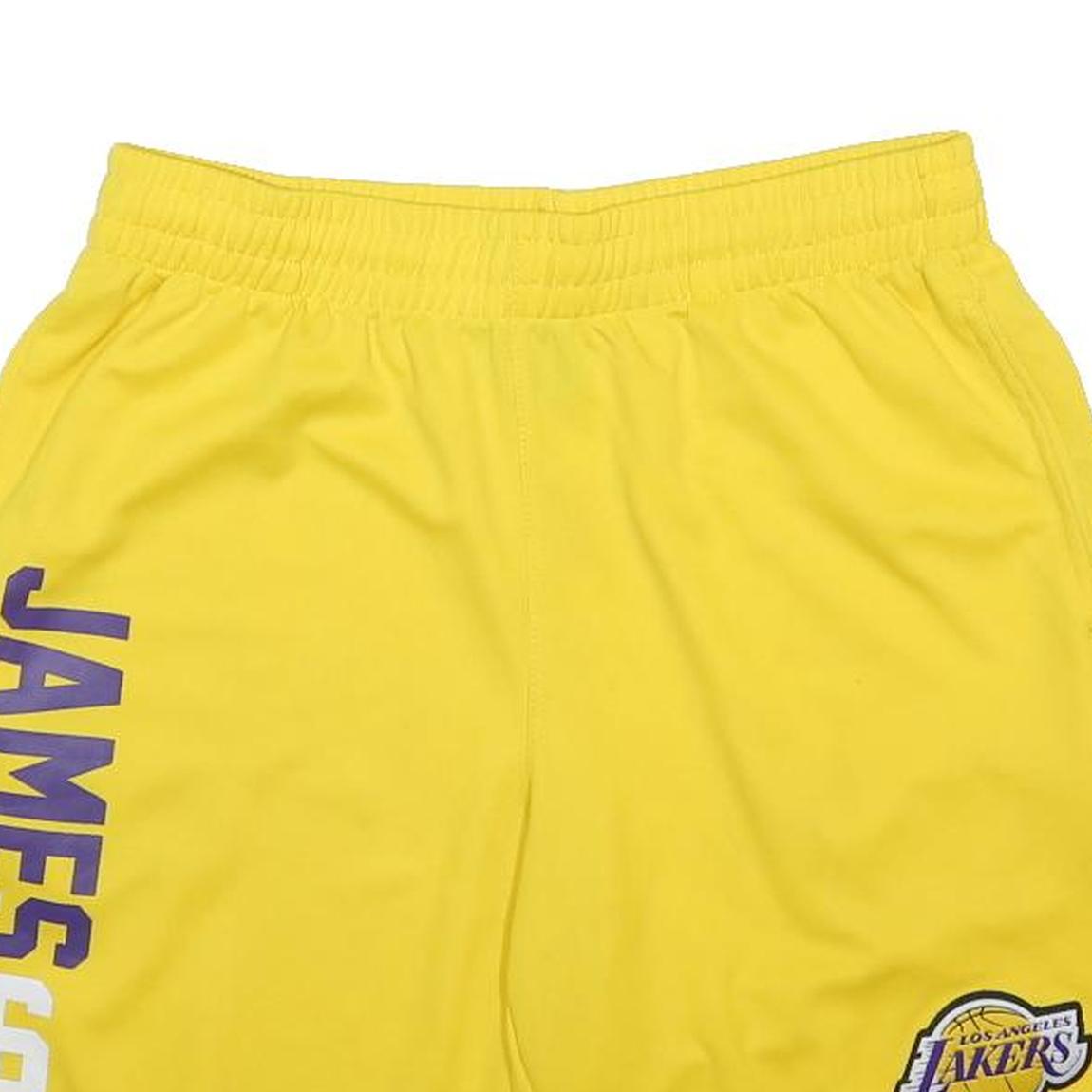 NBA Mens Shorts Yellow Los Angeles Lakers James 6 Sports L W30