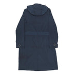 TIMBERLAND Womens Navy Blue Classic Trench Jacket M Polyester Blend Button