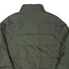 TOMMY HILFIGER Mens Green Bomber Jacket S Polyester Blend Plain Zip Casual