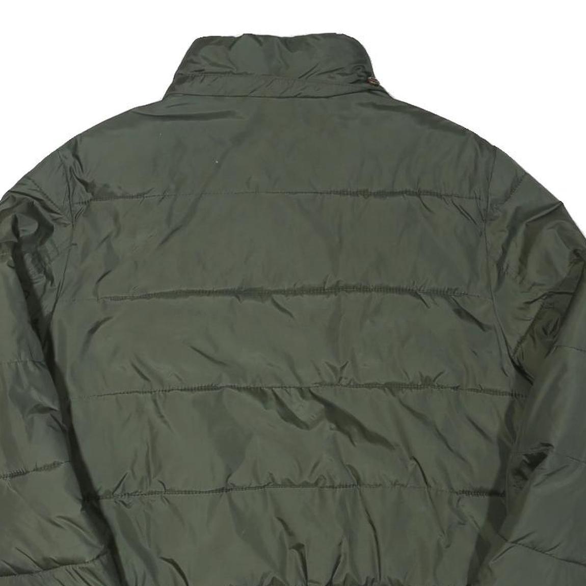 TOMMY HILFIGER Mens Green Bomber Jacket S Polyester Blend Plain Zip Casual