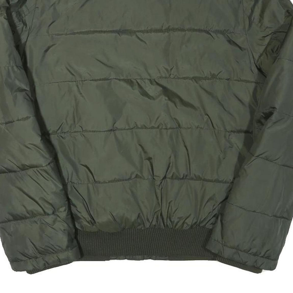 TOMMY HILFIGER Mens Green Bomber Jacket S Polyester Blend Plain Zip Casual