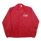 TAYLORMADE Mens Red Burnham Coach Jacket S Nylon Plain Button Closure
