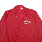 TAYLORMADE Mens Red Burnham Coach Jacket S Nylon Plain Button Closure