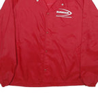 TAYLORMADE Mens Red Burnham Coach Jacket S Nylon Plain Button Closure