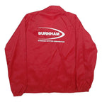 TAYLORMADE Mens Red Burnham Coach Jacket S Nylon Plain Button Closure