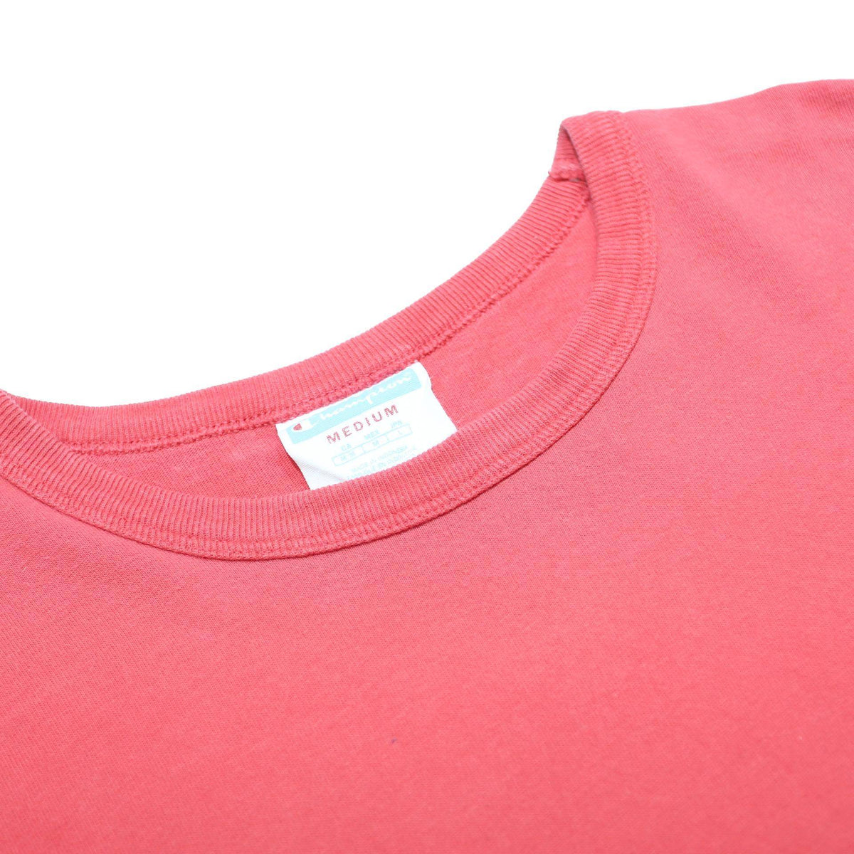 CHAMPION Mens Red Graphic T-Shirt M Short Sleeve Crew Neck Classic Cotton Logo
