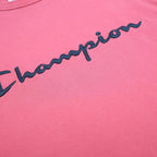 CHAMPION Mens Red Graphic T-Shirt M Short Sleeve Crew Neck Classic Cotton Logo