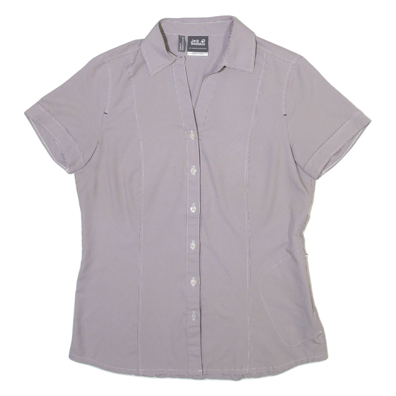 JACK WOLFSKIN Womens Shirt Grey Check M