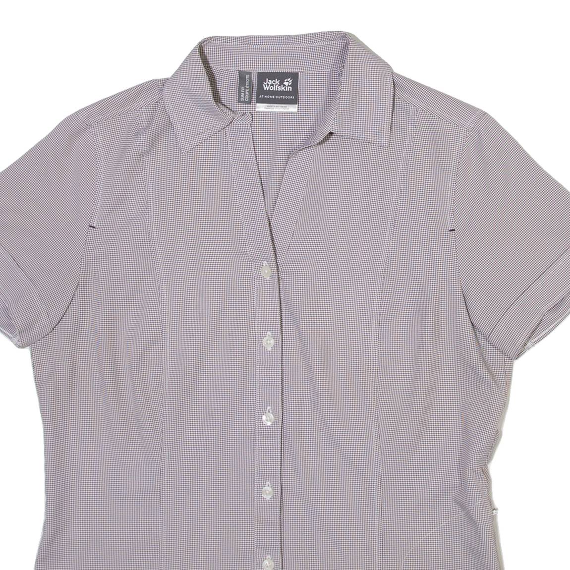 JACK WOLFSKIN Womens Shirt Grey Check M