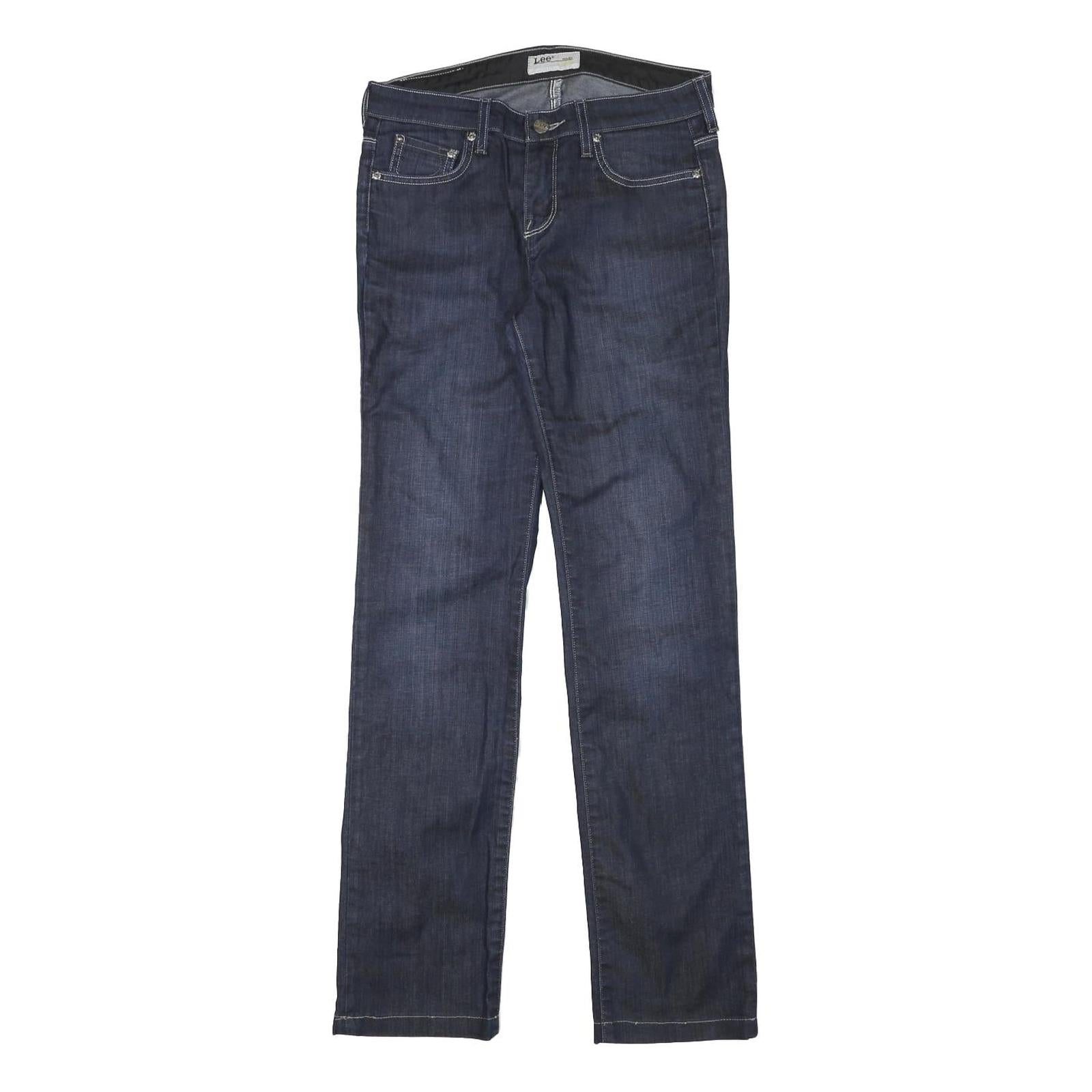 LEE Womens Jeans Blue Slim Slim Skinny Denim Medium W28 L30 Classic Zip