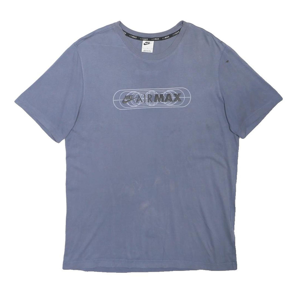 NIKE AIR MAX Mens Blue Graphic T-Shirt L Short Sleeve Crew Neck Casual
