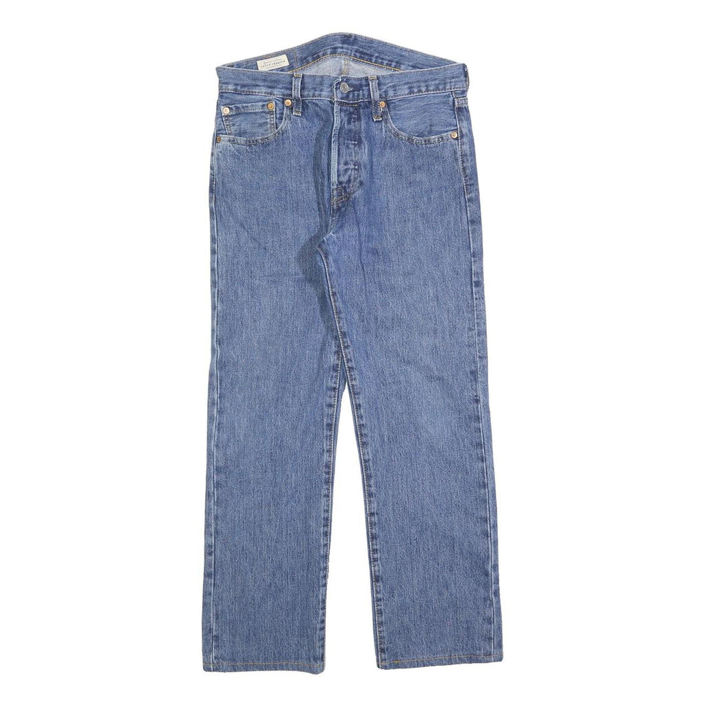LEVI'S 501 Mens Jeans Blue Regular Straight Denim Light W30 L26 Classic Button