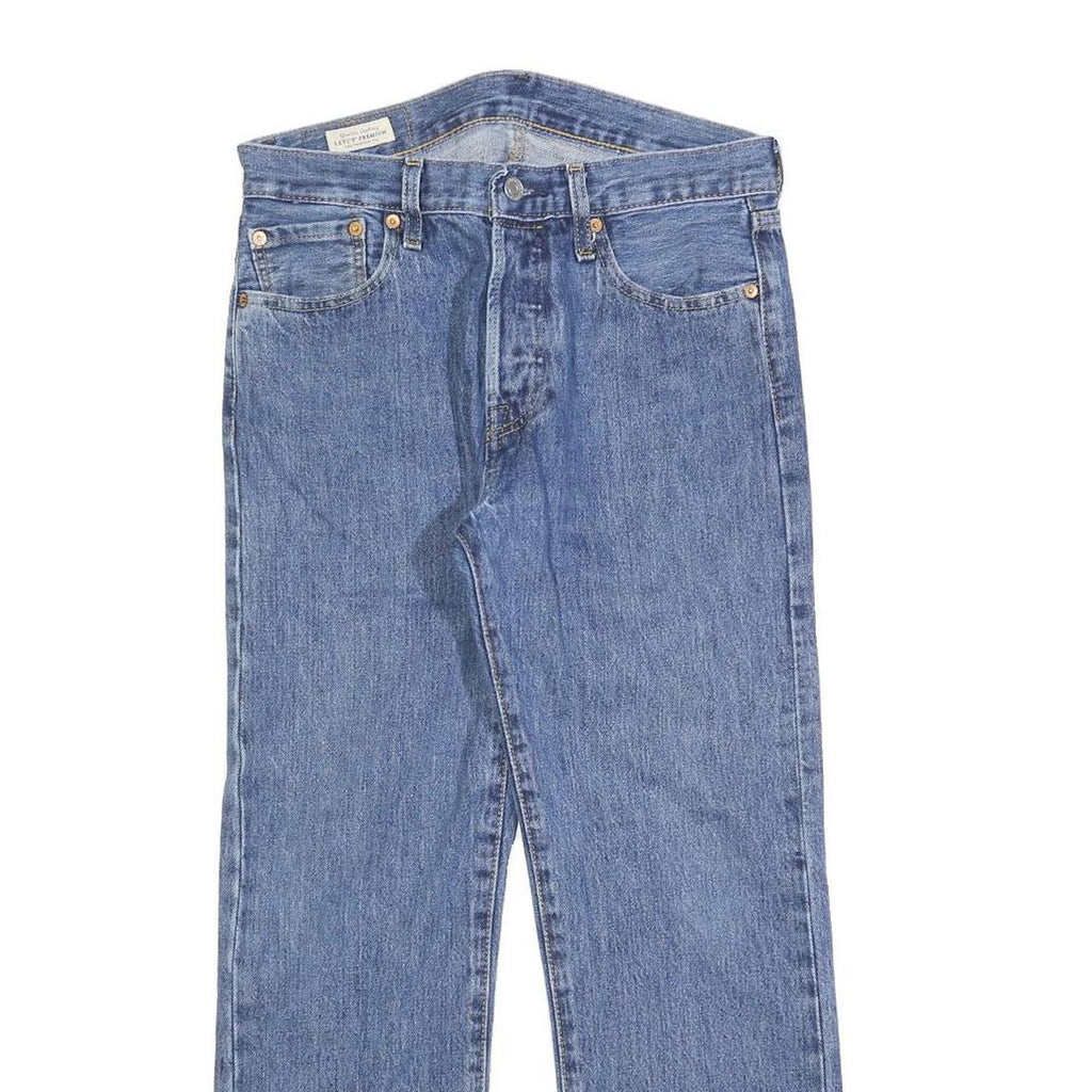 LEVI'S 501 Mens Jeans Blue Regular Straight Denim Light W30 L26 Classic Button