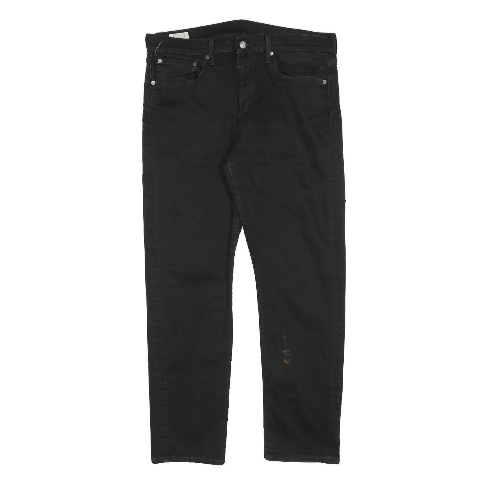 LEVI'S 502 Mens Jeans Black Regular Straight Denim Medium W36 L29 Zip Cotton