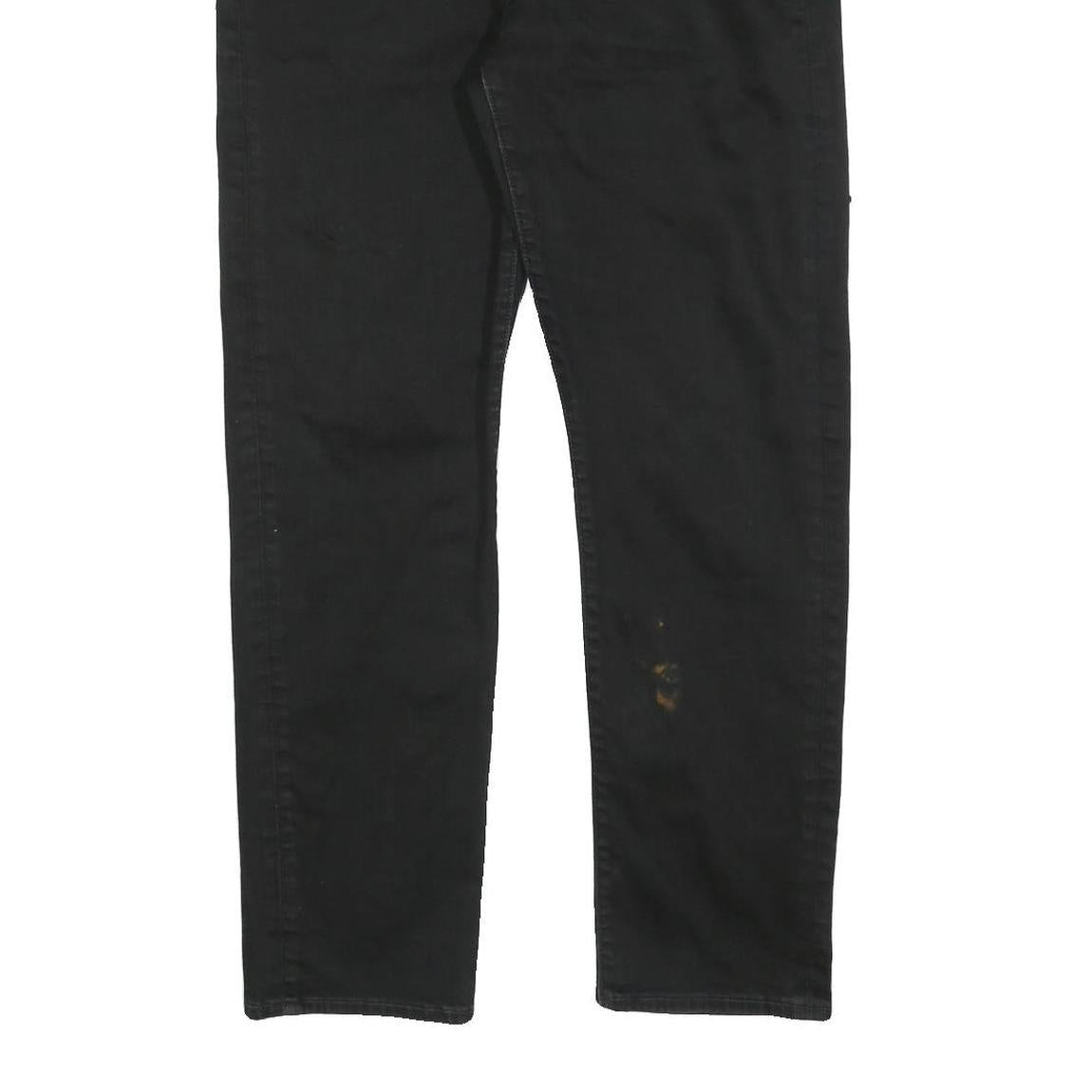 LEVI'S 502 Mens Jeans Black Regular Straight Denim Medium W36 L29 Zip Cotton