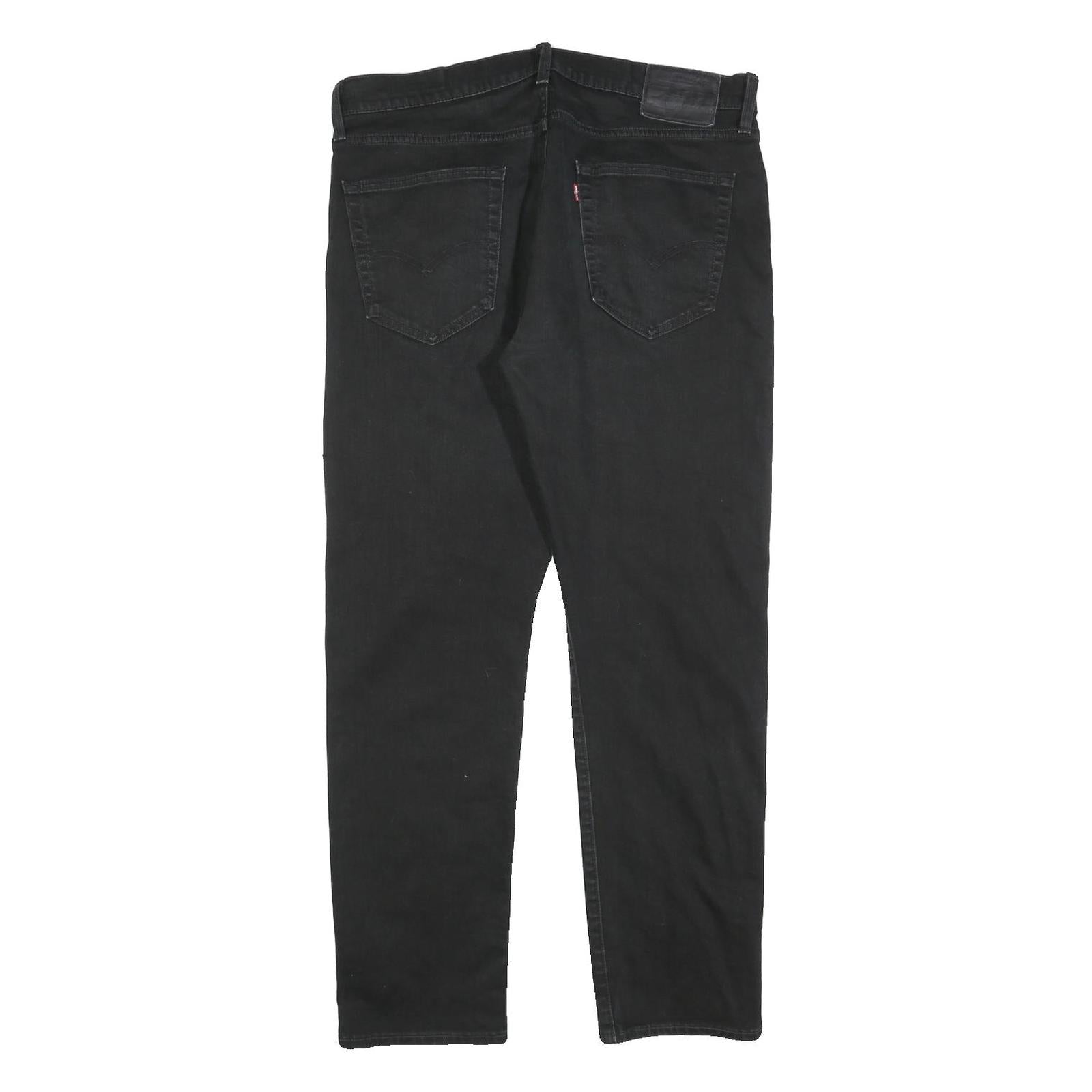 LEVI'S 502 Mens Jeans Black Regular Straight Denim Medium W36 L29 Zip Cotton