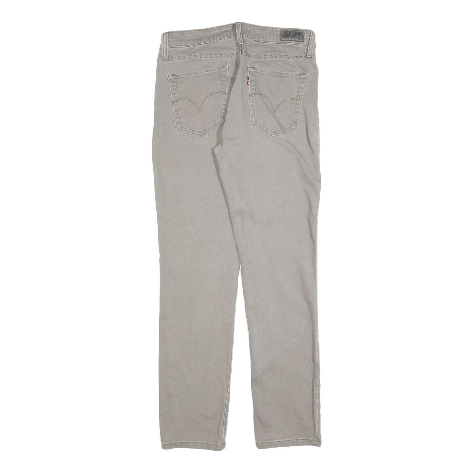 LEVI'S Womens Regular Fit Grey Denim Jeans W29 L32 Classic Cotton Blend Zip