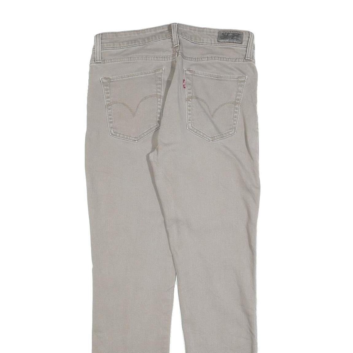 LEVI'S Womens Regular Fit Grey Denim Jeans W29 L32 Classic Cotton Blend Zip