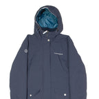 KANGAROOS Womens Parka Coat Blue Hooded UK 14
