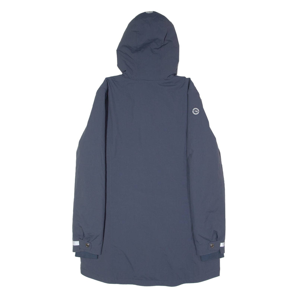 KANGAROOS Womens Parka Coat Blue Hooded UK 14